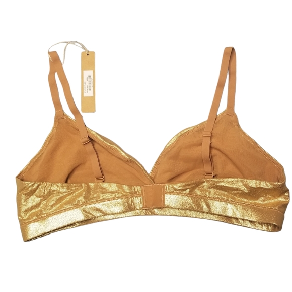 Skims FITS EVERYBODY Crossover BRALETTE Bra Gold Size Large NWT - Picture 3 of 9